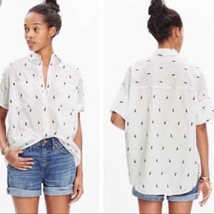 Madewell Pelican Print Courier Shirt